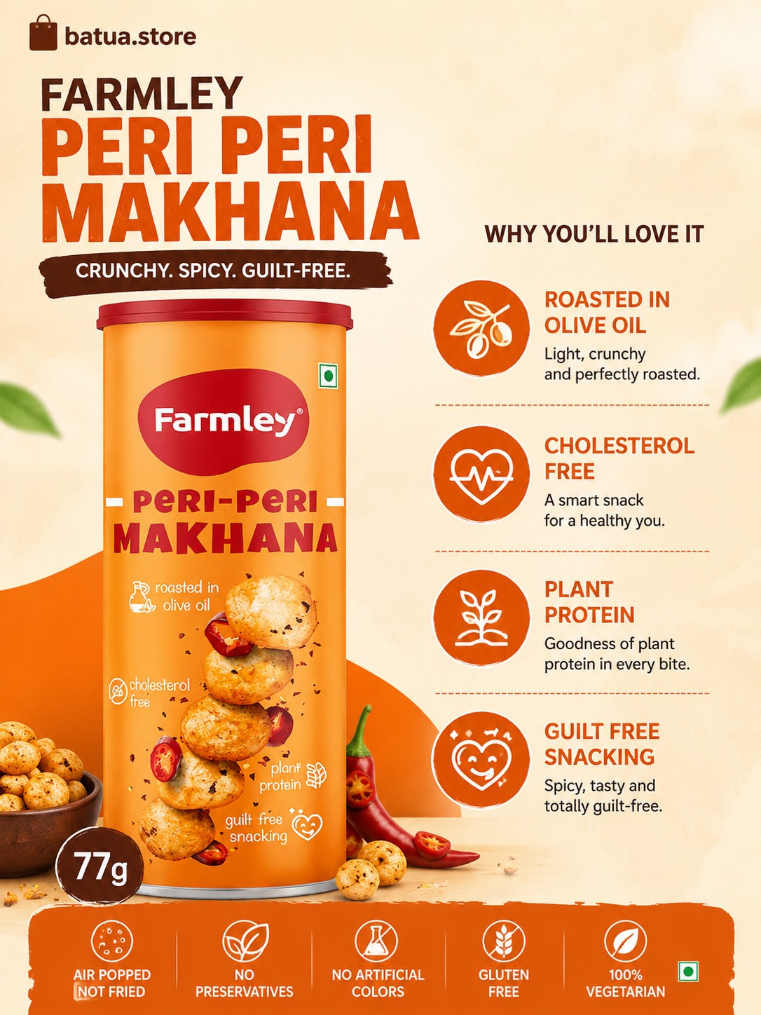 Farmley Peri Peri Makhana: A Crunchy, Spicy Snack for Every Craving