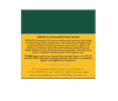 Biotique Ubtan & Collagen Face Mask 50g
