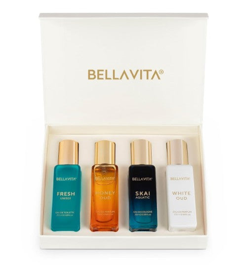 Bella Vita Luxury Long Lasting Unisex Perfume Gift Set | 4x20ml
