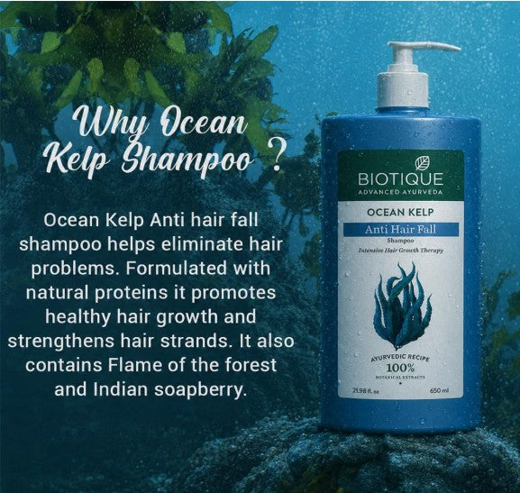Biotique Ocean Kelp Anti Hairfall Shampoo 650ml