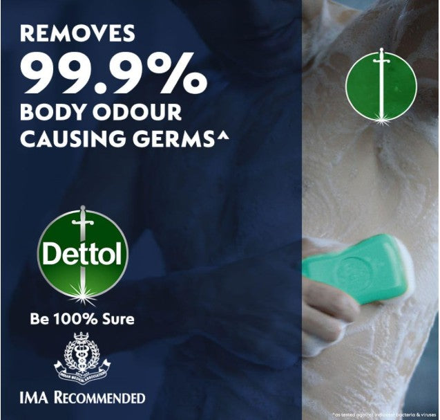 Dettol Cologne Fresh Bathing Soap Bar 150g Pack of 12