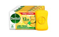 Dettol Lime Fresh (Lime Cool) Bathing Soap Bar 150gm Pack of 4