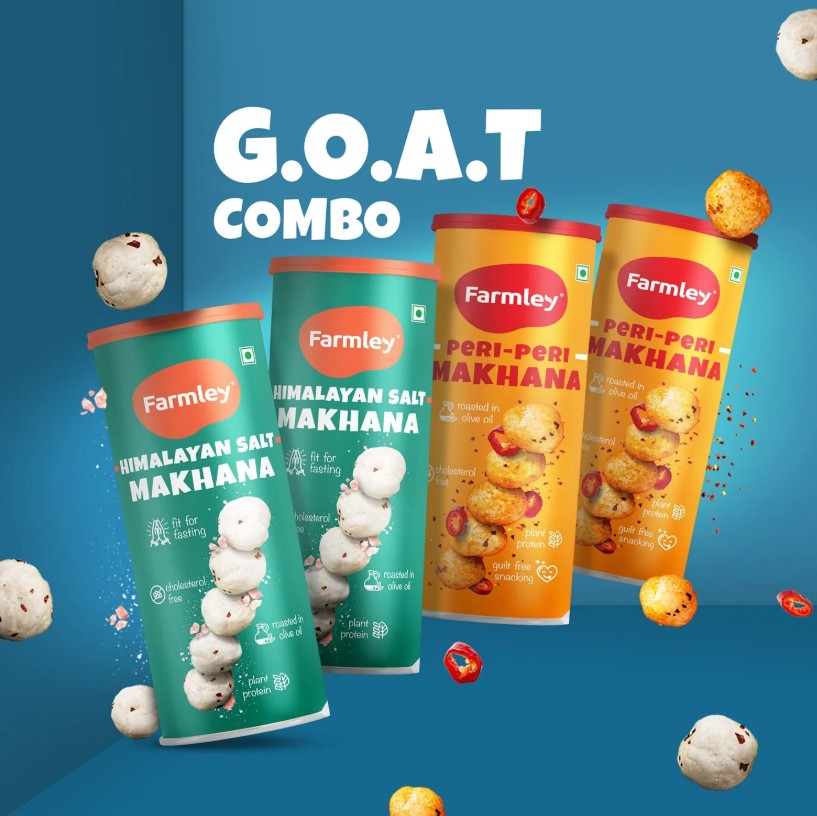 Farmley G.O.A.T Combo ( 2 Himalayan salt & 2 Peri Peri makhana jars) - combo