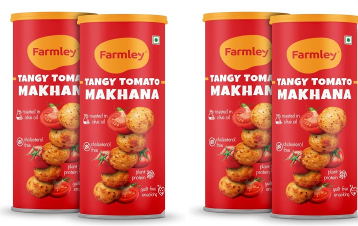Farmley Phool Makhana Fox Nuts 77g pack of 4 – Tangy Tomato