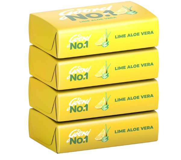 Godrej No.1 Lime & Aloe Vera – Pack of 4 (150g each)