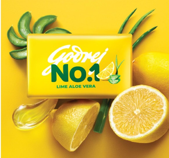 Godrej No.1 Lime & Aloe Vera – Pack of 4 (150g each)