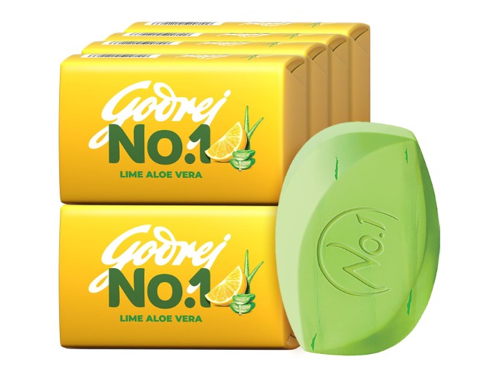 Godrej No.1 Lime & Aloe Vera – Pack of 4 (150g each)