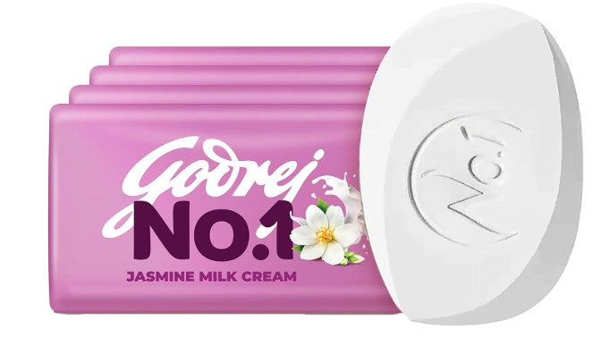 Godrej No.1 Jasmine Soap (100g), Pack of 4