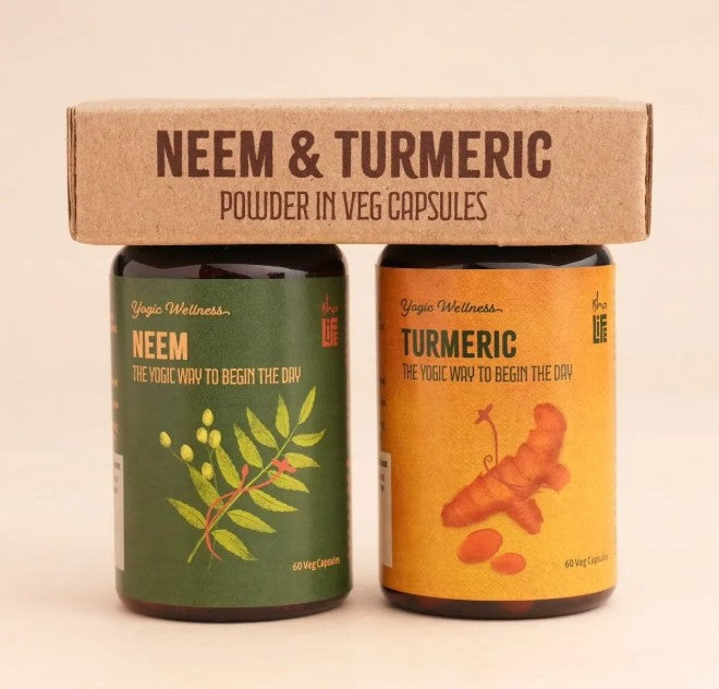 Isha Life Neem and Turmeric Capsules 60T, 50g each