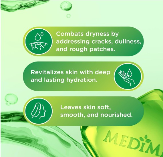 Medimix Clear Glycerine Bathing Bar Soap for Dry Skin 100g (3 + 1 Combo Pack)