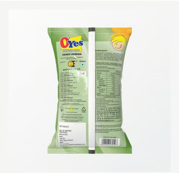 O'Yes Tangy Pudina Puffs 128g