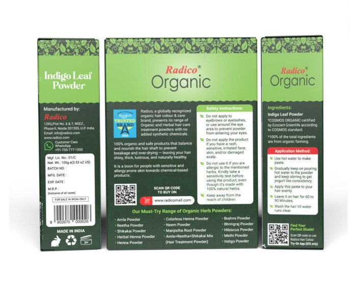 Radico Organic Indigo Leaf Powder Hair Color 100g