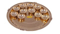 SHIV SHAKTI ARTS Handmade Pure Set of 11 Brass Diya Pooja Thali Set 12 pcs Set