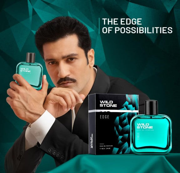 Wild Stone Edge Eau De Parfum for Men, 100ml | Long Lasting Perfume for Man | Woody and Marine Fragrance for Men | Premium Perfume | EDP Perfume for Men | Suitable for Every Occasion